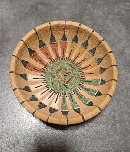 Navajo sandmalerei tonschale - navajo-sandmalerei,