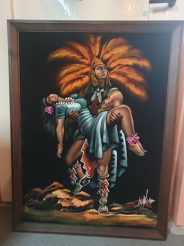 Indianer ölbild mit - indianer,